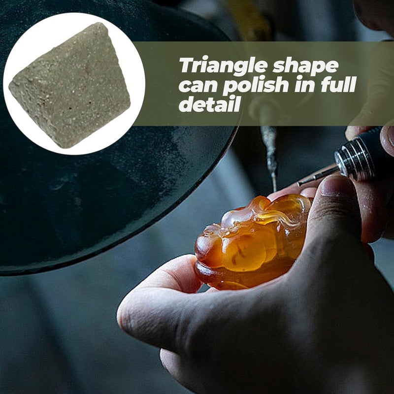 Green Triangle Abrasive Tumbling Media 450g Pack for Vibration Polishing Jewelry Rocks Jade Grinding - Image 4